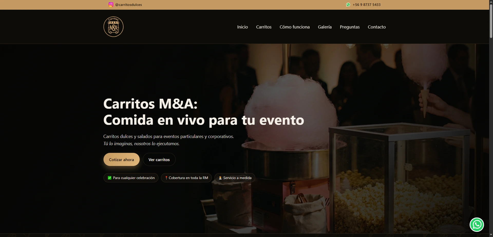 Pantalla de Escritorio de Carritos M&A